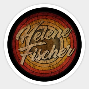 arjunthemaniac, circle retro faded Helene Fischer Sticker